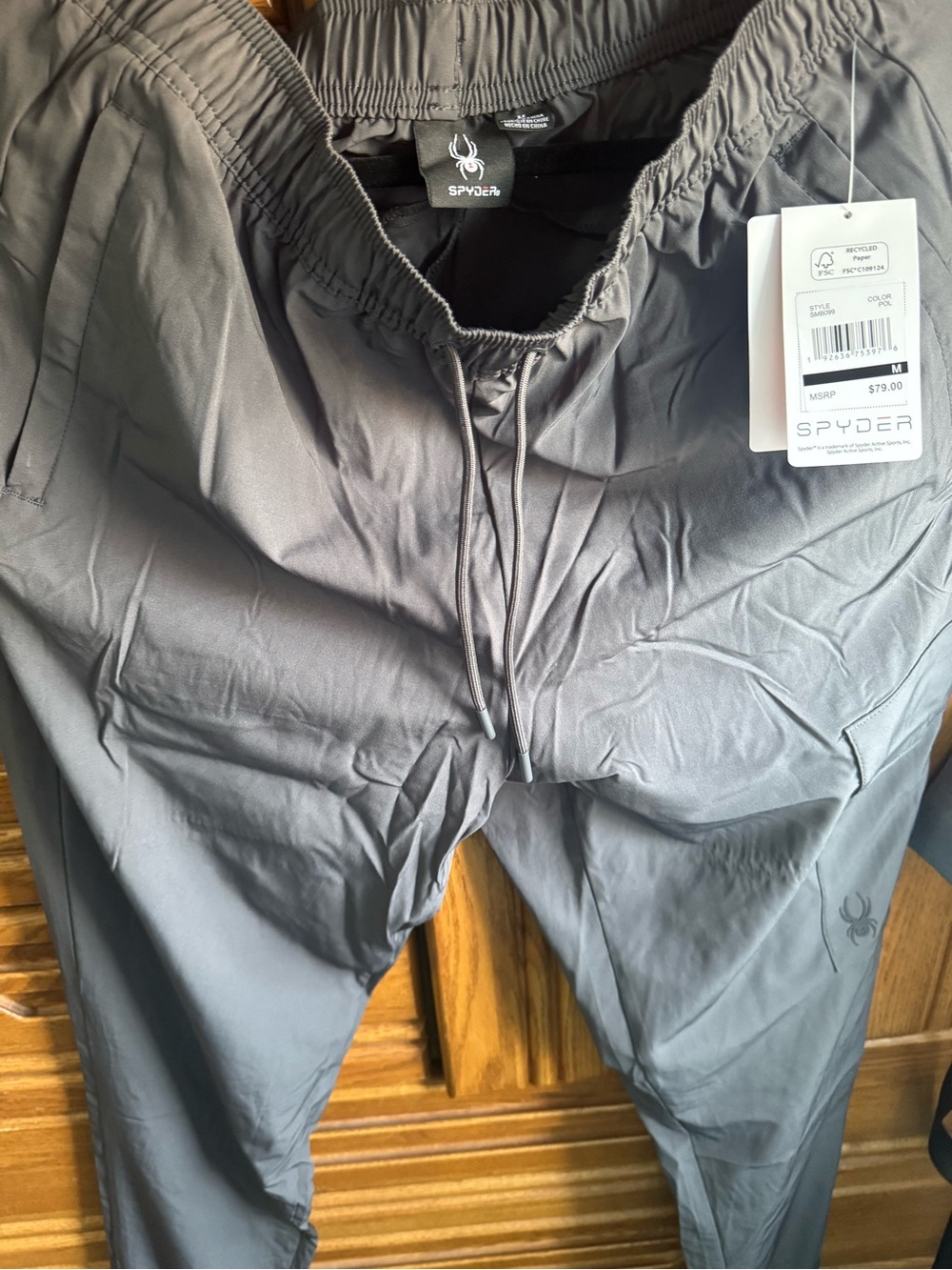 Spyder Men's Charcoal Gray Performance Joggers size medium